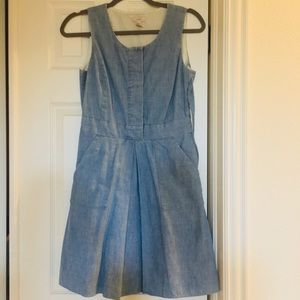 JCrew chambray dress with button detailing